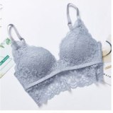 Women Sexy Lace  Bra Top Lingerie Underwear Intimate Bra 3/4 Cups Crop Top Unlined Soft Ultrathin  Bras Translucent