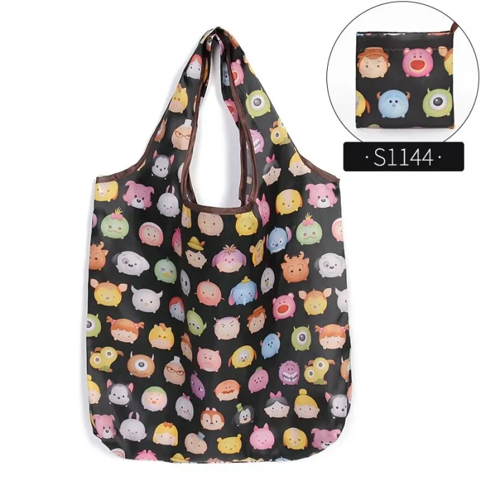 Folding Shopping Bag Eco Friendly Ladies Gift Foldable Reusable Tote Bag Portable Travel Shoulder Bag Small Size