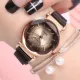 Luxury Fashion Women Watch Geometric Roman Numeral Quartz Ladies watch  Magnet Buckle Mesh Strap Wrist Watch