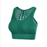 Women's Medium Support Cross Back Wirefree Removable Cups Sport Bra Tops Freedom Seamless Racerback Yoga Running Sports Bras