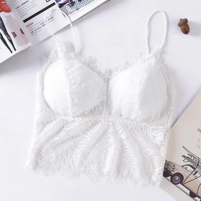 Lace Bra Sexy Floral Top For Women Non-adjusted Straps Female Lingerie breathable Soft Comfortable Bralette Thin Seamless Bras