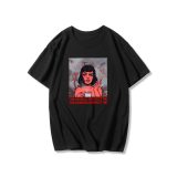 print T-shirt chic Harajuku vintage BF large size loose top women's fashion T-shirt