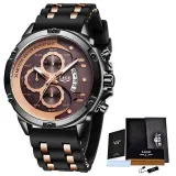 2020 LIGE Fashion Sport Watch Men Waterproof Mens Watches Top Brand Luxury Quartz  Silicone Strap