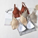 Gym Fitness Yoga Running Bras Female Girls Pad Sportswear Tank Tops Sports Push Up Bras Sexy Women High Impact Tops Hot Sale