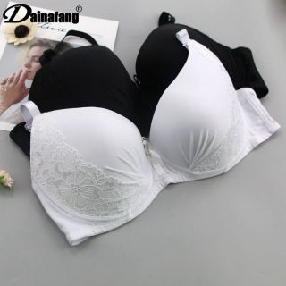 2020 New Super Large Size Bras Lace Seamless Black White DE Full Cup Sports Underwear Women Push Ladies Lingerie
