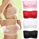 Women Seamless Tube Top Breathable Strapless Bandeau Bra Underwear without Pad ropped Hollow Stretch Layer Solid Strapless Bra