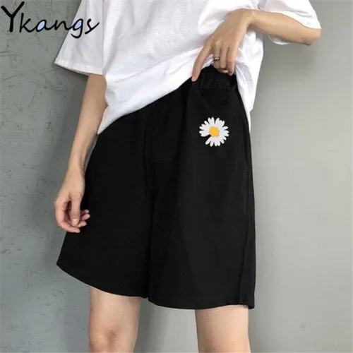High Waist Summer Running Shorts Women Artoon Shorts Women Loose Vintage Harajuku Biker Casual Shorts Feminino Sport Baggy Short
