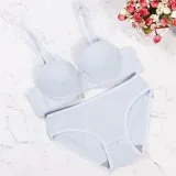 2019 new lingerie sets Glossy Pure gather girl underwear Candy-colored Japanese fashion cute bow gather bra set