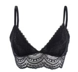 Women Sexy Lace  Bra Top Lingerie Underwear Intimate Bra 3/4 Cups Crop Top Unlined Soft Ultrathin  Bras Translucent