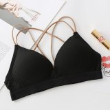 Wireless Sexy Bra Deep V Backless Seamless Soft Cup Bras Underwear Women Invisible Thin Cup Padded Comfortable Solid Lingerie