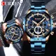 New Sport Men's Clock Stainless Steel Top Brand Luxury Watch Chronograph Quartz Watch Men