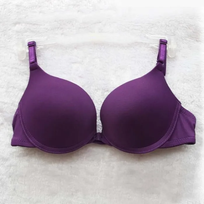 new fashion sexy simple push up bra front button candy color A B C cup bras for women underwear brassiere lingerie bralette