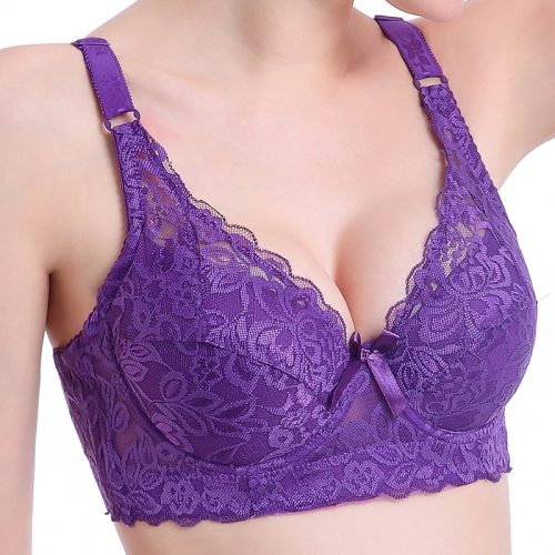 2020 Plus Size 40 90 44 Push up Lace Bras for Women's Bralette Crop Top Bh BCD Underwear Sexy Lingerie Brassiere Girls 44 46 BCD