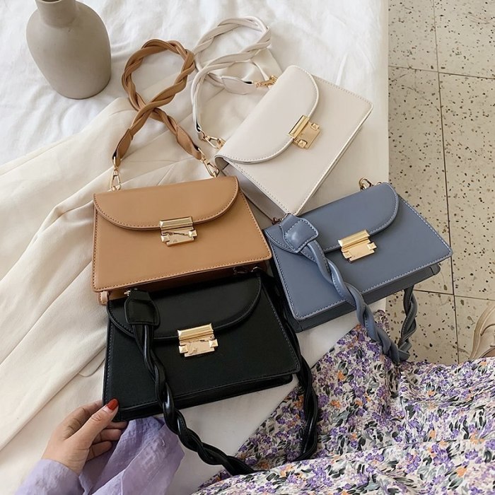 Solid Color PU Leather Sac A Main Femme Crossbody Bags For Women 2020 Summer Small Shoulder Handbags Female Chain Bag