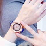 2019 Women Watches Set Starry Sky Ladies Bracelet Watch Casual Leather Sports Quartz Wristwatch Clock