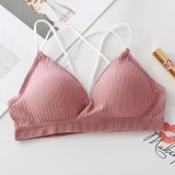 Wireless Sexy Bra Deep V Backless Seamless Soft Cup Bras Underwear Women Invisible Thin Cup Padded Comfortable Solid Lingerie