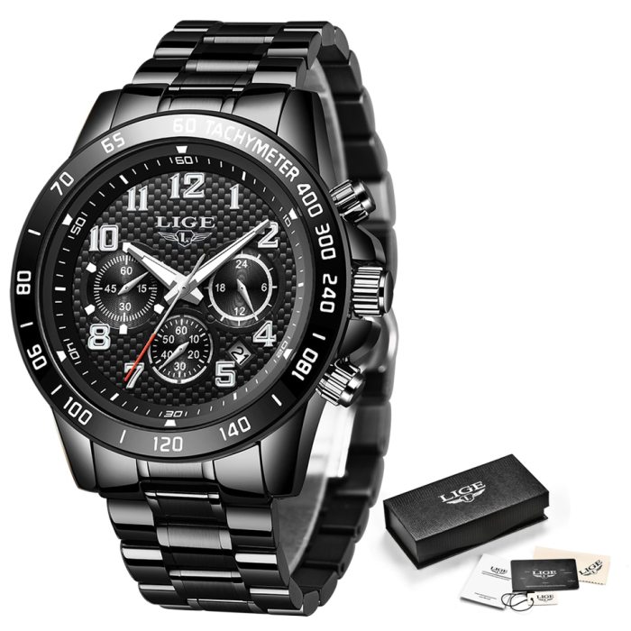 Men's Watch Quartz Clock Male Fashion Stainless Steel Wristwatch with Auto Date Design Casual Business New Watch