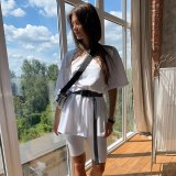Basic Oversize Two Piece Short Set for Women Casual Tshirt and Shorts Set Homewear Streetwear Joggers Women 2 Sets Cuteandpsycho