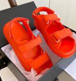 2020 Sandal Summer magic stick white black cowskin Genuine leather platform fashion sandals women Flats shoes size 35-40