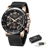 Men's Watch Quartz Clock Male Fashion Stainless Steel Wristwatch with Auto Date Design Casual Business New Watch