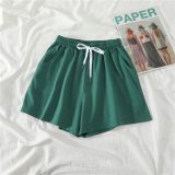 Women Shorts Summer Casual Solid Drawstring shorts high waist loose shorts for girls Soft Cool female short M-2XL