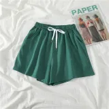 Women Shorts Summer Casual Solid Drawstring shorts high waist loose shorts for girls Soft Cool female short M-2XL