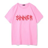 Gothic top Sinner Letter Printed Harajuku Hipster Punk Style Unisex T-Shirt Street Style Loose Casual Cool Grunge Women Tee