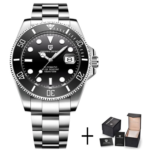 New  DESIGN 100m Waterproof Mechanical Watch NH35A Movement Classic Blue Dial Luxury Men Automatic Watches Stainless Steel