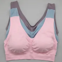 Casual Bra Removable Pad Double Layer Seamless wireless Leisure Bra Body Shaper Push Up Bras Set 1pcs wfws01