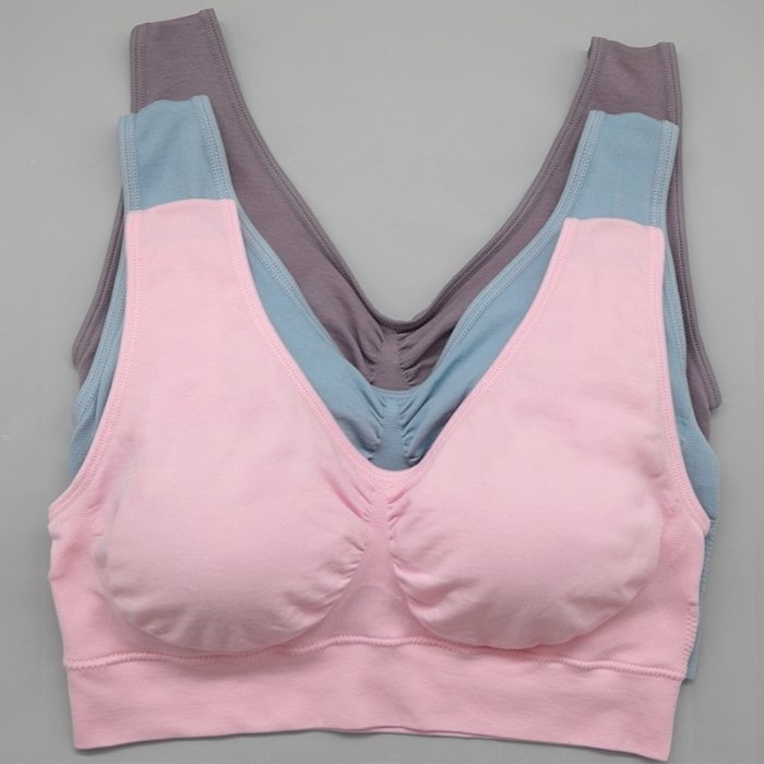 Casual Bra Removable Pad Double Layer Seamless wireless Leisure Bra Body Shaper Push Up Bras Set 1pcs wfws01