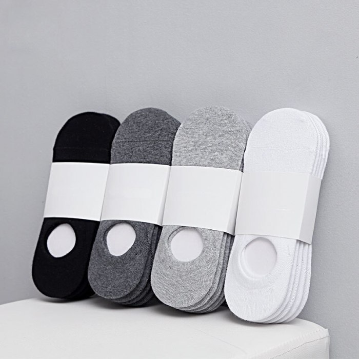 5Pair Fashion Happy Men Boat Socks Summer Autumn Non-slip Silicone Invisible Cotton Socks Male Ankle Sock slippers Meia