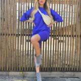 Women fashion casual solid two piece suit including belt New home loose Tops and Shorts suit 2020 Summer Tracksuit Lounge Wear