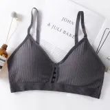 Sexy Push Up Bras For Women Lingerie Bralette Front Hollow Solid Color Bra Wireless Brassiere Seamless Underwear Female Intimate