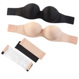 2020 Sexy Gathering Invisible Bras Bralette Underwear Women Push Up Strapless Bra Wedding Brassiere Underwired Back 1/2 Cup Band