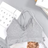 CHRLEISURE  Bralette Fitness Lace Thin Shoulder Strap Underwear Women Anti-light Shockproof Push Up Bra