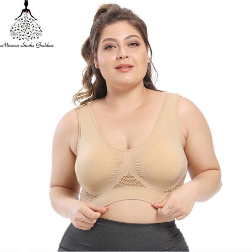 Plus Size Bra Seamless Bra With Pads Big Size 5XL 6XL Push Up Bralette Bras For Women  Vest Wireless Active Brassiere Bra