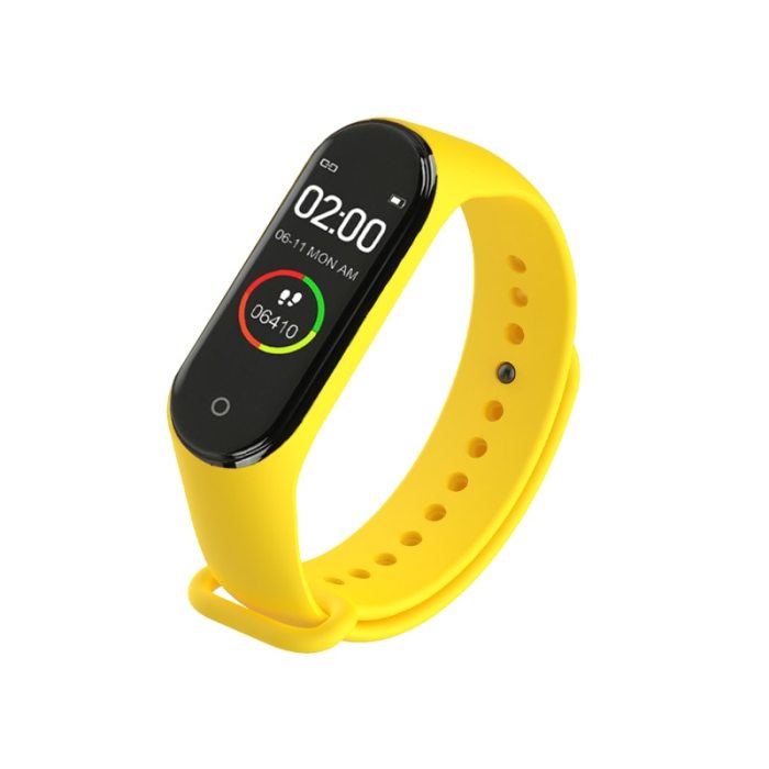 Portable Men's And Women's Waterproof Smart Color Screen M4 Watch Heart Rate Monitor Monitoring Health Tracker Sports Bracelet