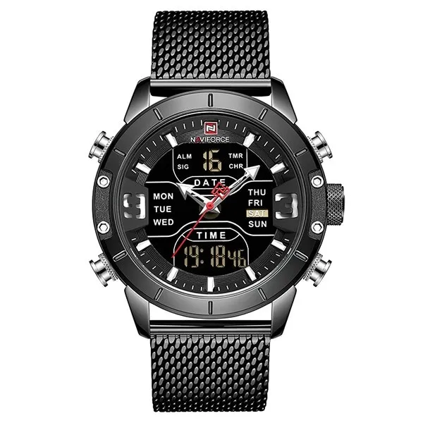 2020 Analog Digital Watches Men Luxury Brand Stainless Steel Sports Men's Watches Digital Waterproof Man Watch