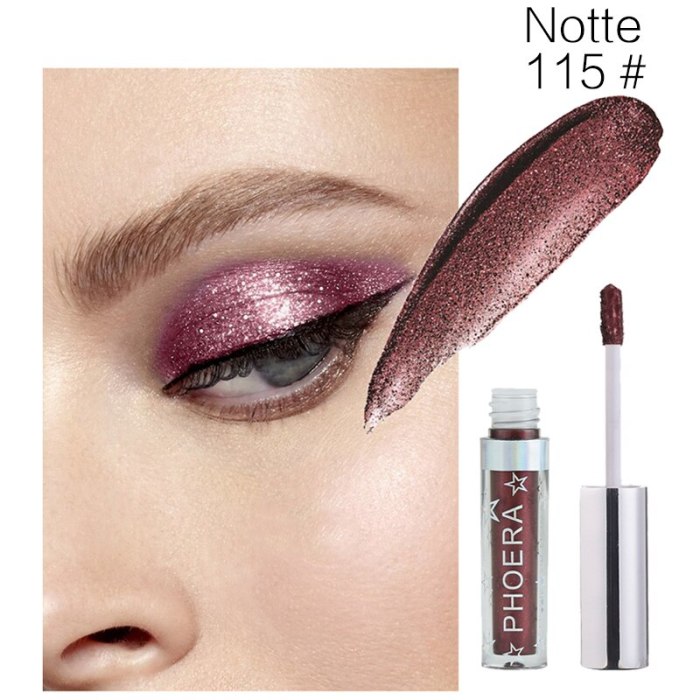 Attractive Gleaming Metal Eyeshadow High Quality Fashion Popular Liquid Eyeshadow Portable Sparkling  Eye MAKEUP Tool TSLM2