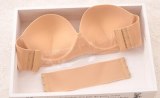 fashion bra push up one piece seamless wedding underwear invisible slip-resistant thin cup thickening bra
