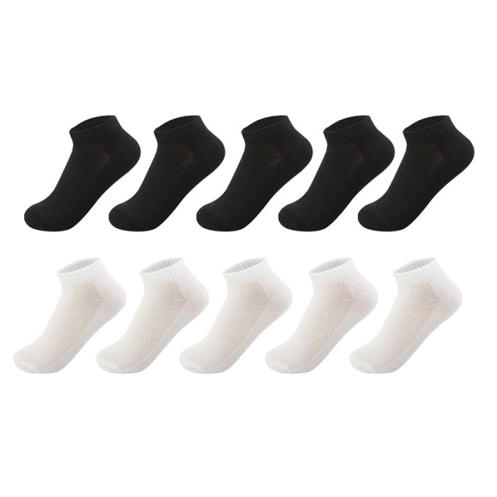 20Pcs=10Pair Breathable Men's Socks Short Ankle Socks Men Solid Mesh High Quality Male Boat Socks HOT SALE 2020 Hot
