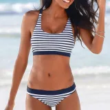 New Sexy Striped Beach Bikinis Set Women Swimwear Push Up Swimsuit Female Bathing Suits Bikini Girls Pool Swimming Suit 2020