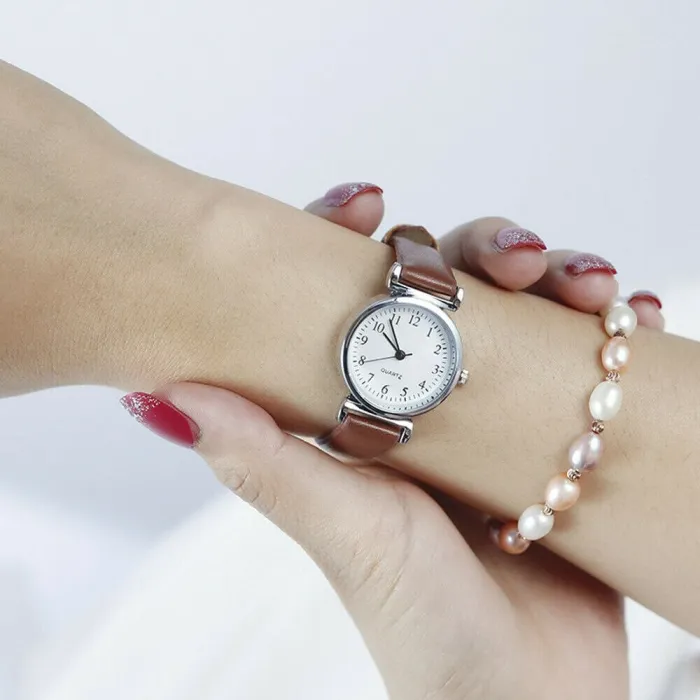 Classic Women's Watches Casual Quartz Leather Strap Band Watch Round Analog Clock Wrist Watches