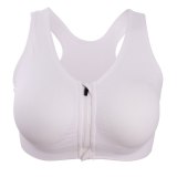 S-XXL Front Zipper Solid Sports Bra for Women Underwear Fitness Shirt Push Up Yoga Crop Top Bras  Athletic Vest Gym Sportswear