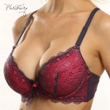 PariFairy Sexy Lace Adjusted Straps Bra Women Padded Lingerie Push Up Bras Plus Size Bra Add Two Cup Underwire Brassiere B C Cup