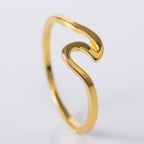 Fashion Simple Design Sea Wave Rings Ocean Surf Alloy Ring Rose Gold Silver Color Finger Jewelry Rings for Women Surfer Gift