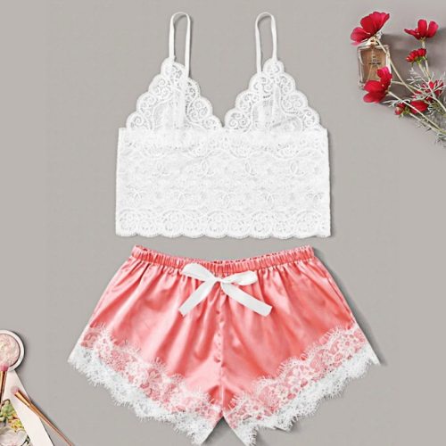 2020 Women Sexy Bra Set Ladies Sexy Lace Comfortable Polyester Sleepwear Underwear Tops Briefs Sets Lenceria Biquini