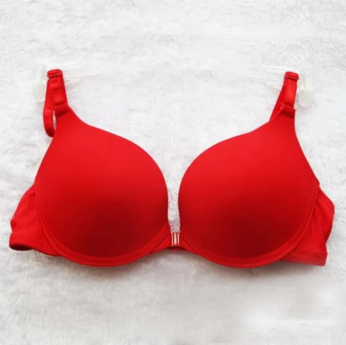 new fashion sexy simple push up bra front button candy color A B C cup bras for women underwear brassiere lingerie bralette