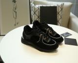 Wholesale New 2019 Brand Designer Women Sneakers Lace Up Suede Leather shoes Mens Fashion Casual Trainers Women shoes