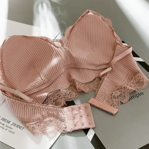 Women Lace Wireless Padded Seamless Bra Sexy Bra Cotton Lingerie Breathable Underwear